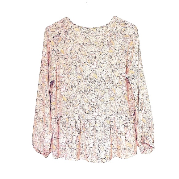 Gap peplum paisley floral top M - Picture 4 of 6